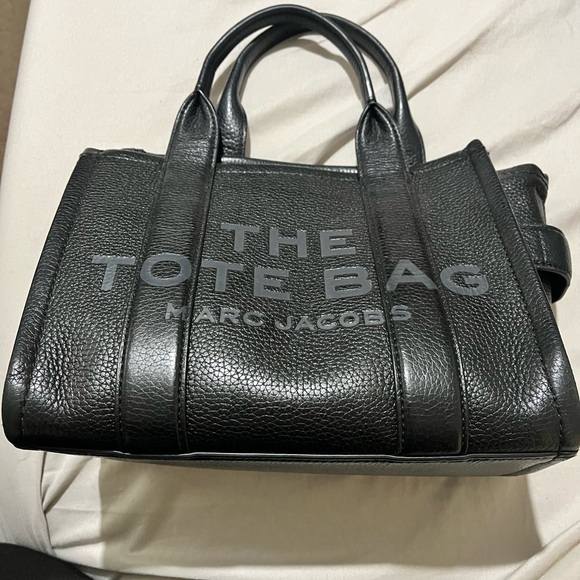 Pre Loved Marc Jacobs The Leather Mini Tote Bag - Black - Picture 1 of 12